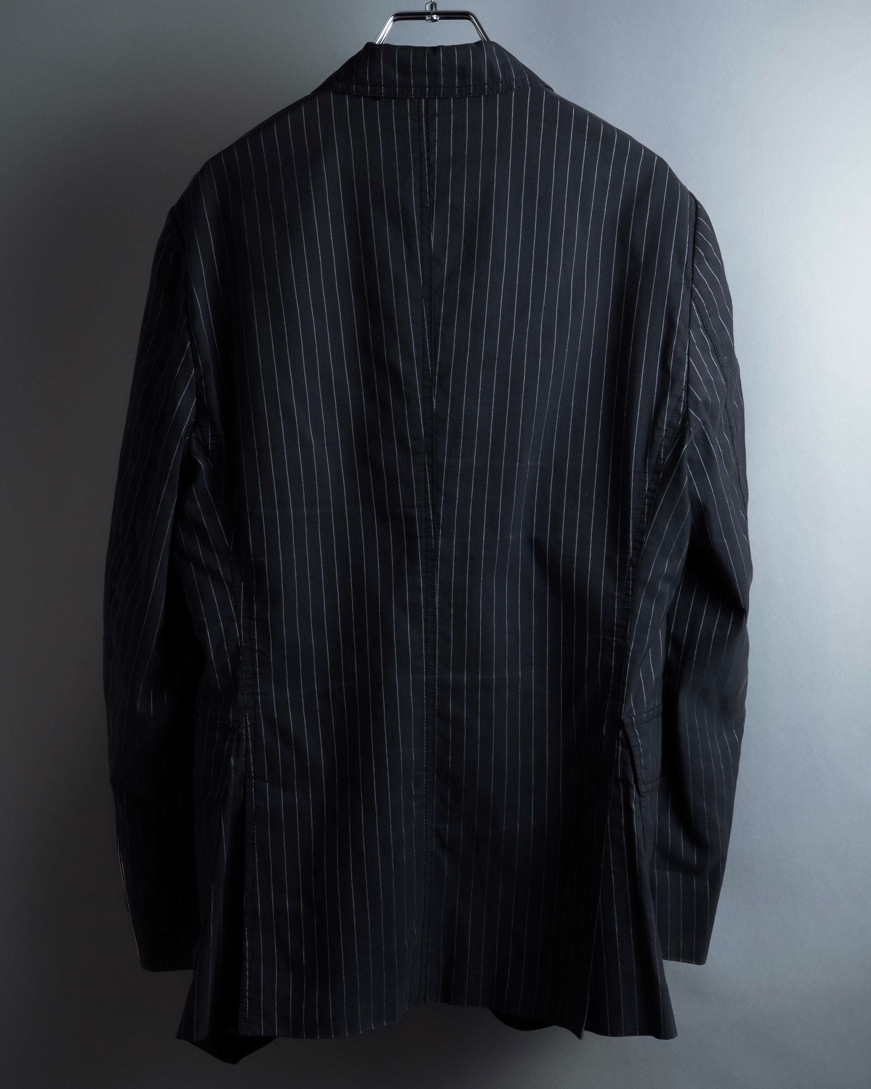 "Dolce & Gabbana" Collar switching design pinstripe pattern tailored jacket