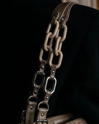 "BALENCIAGA" Three-way chain leather shoulder bag