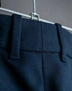 "GUCCI" Deep-tuck wool gently flared slacks