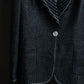 "GIANFRANCO FERRE" Striped＆dotted peak lapel tailored jacket