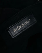 “YVES SAINT LAURENT” Late 2000s Muse Two grained leather flap hand bag
