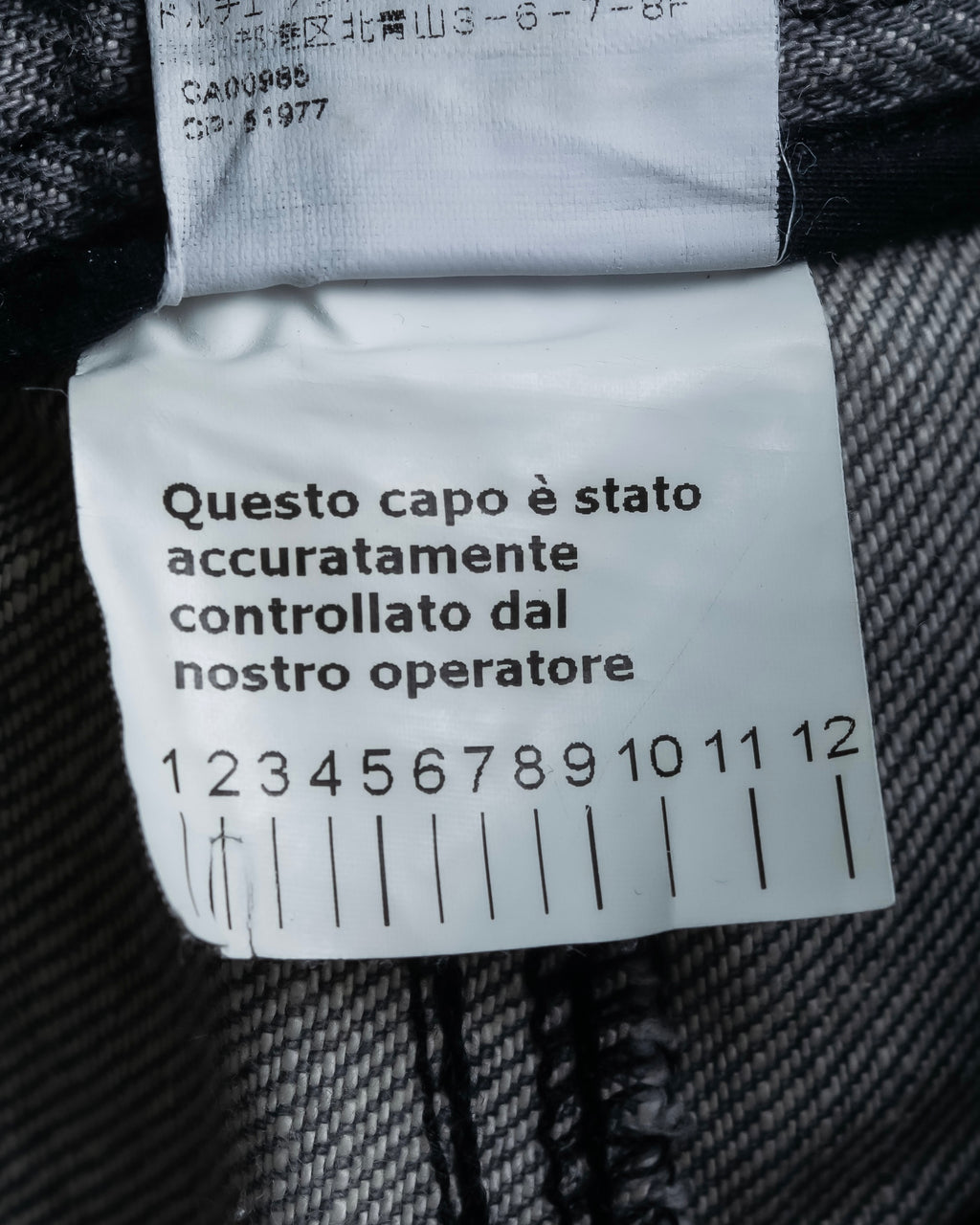 "Dolce &amp; Gabbana"Faded design gray denim pants