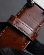 "Cartier" Bis motif design buckle leather belt