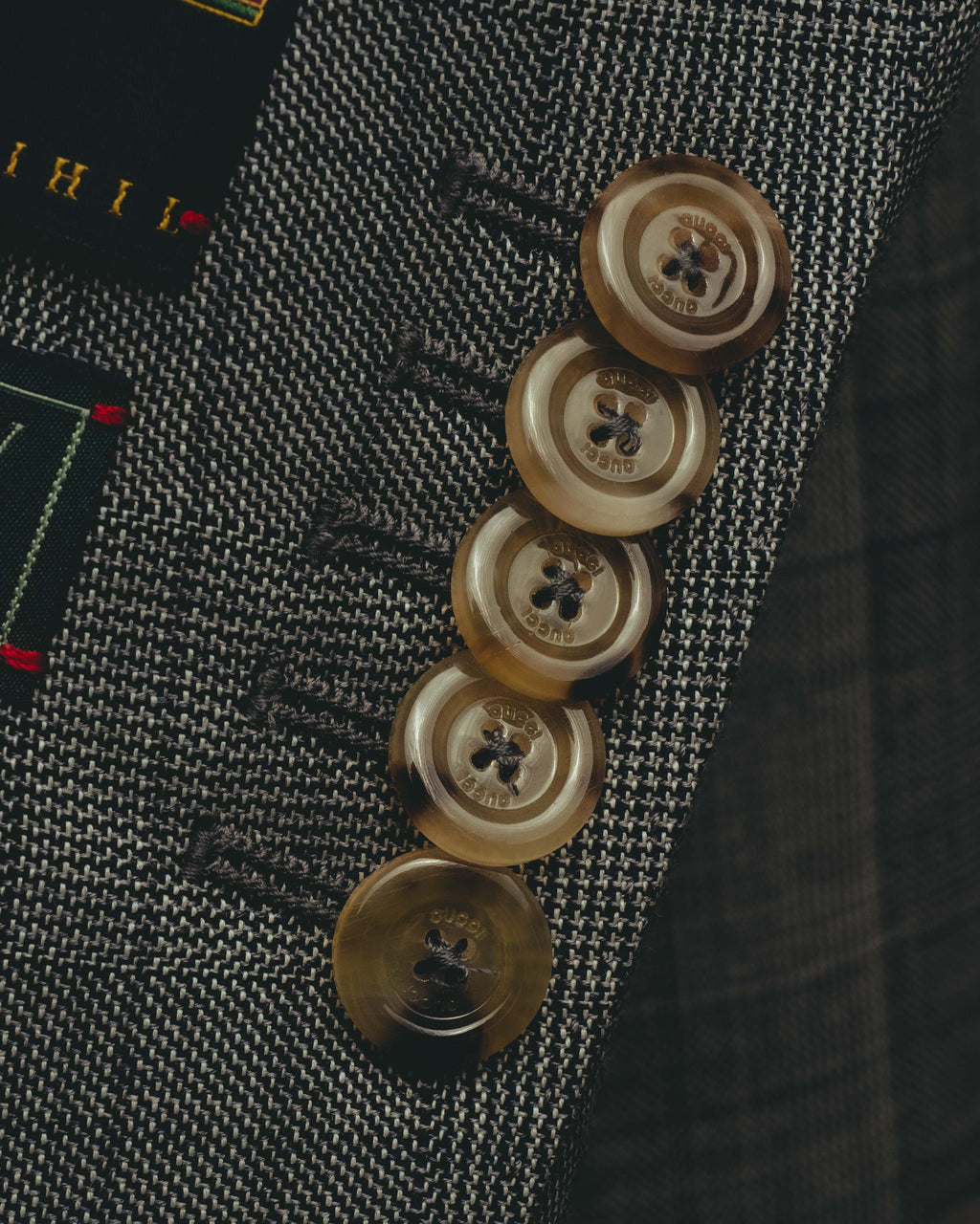 -SPECIAL- “GUCCI” 2019-2021 Glen check double-breasted wool suit
