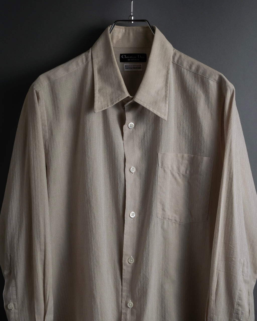 "CHRISTIAN DIOR MONSIEUR" 80's Marc Bohan design woven shirt