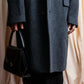 "GIANERANCO FERRE" Angora wool blend long chester coat