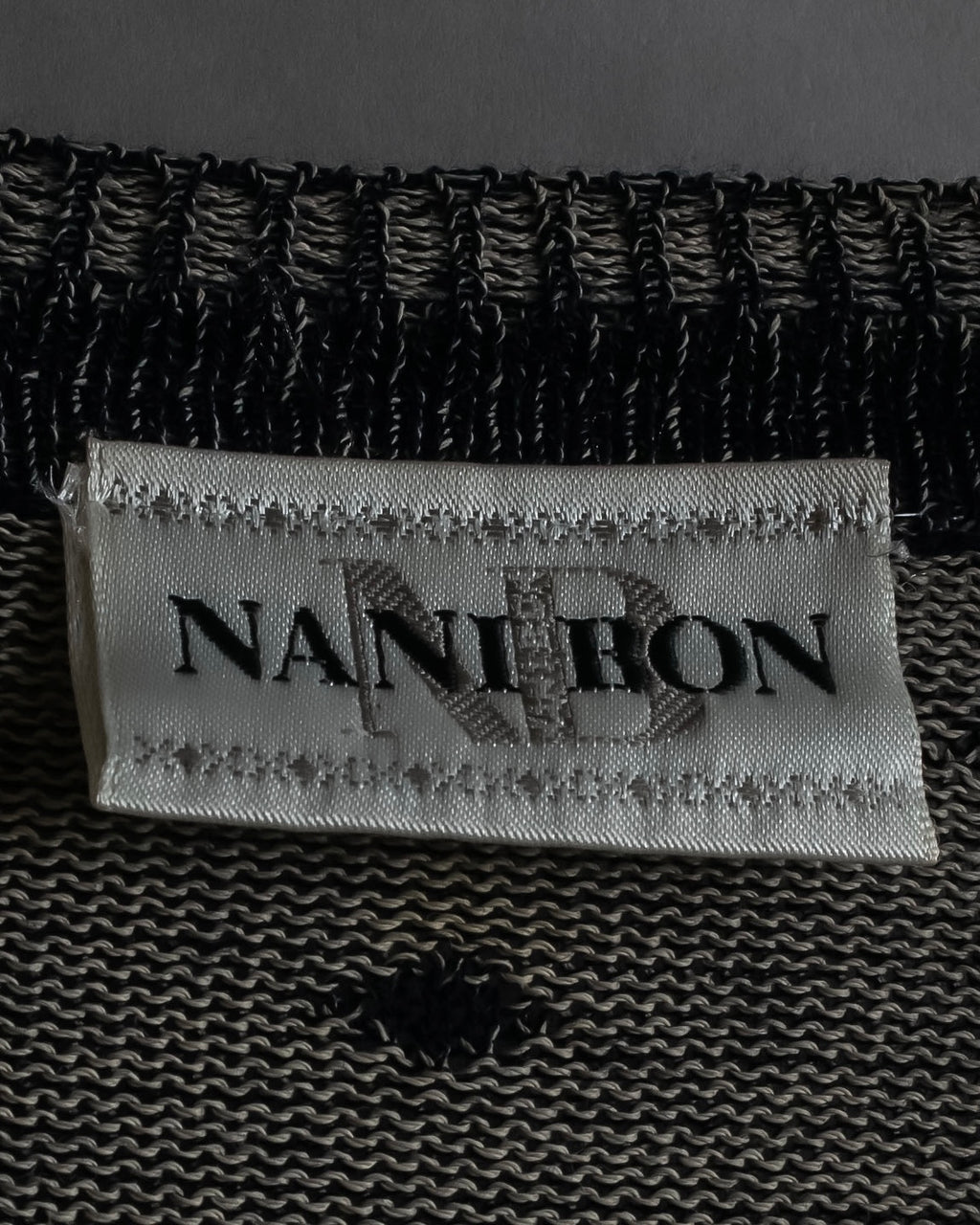 "Vintage abstract polka dot knit cardigan"