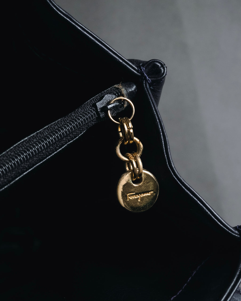 "Salvatore Ferragamo" Structured top-handle leather satchel bag