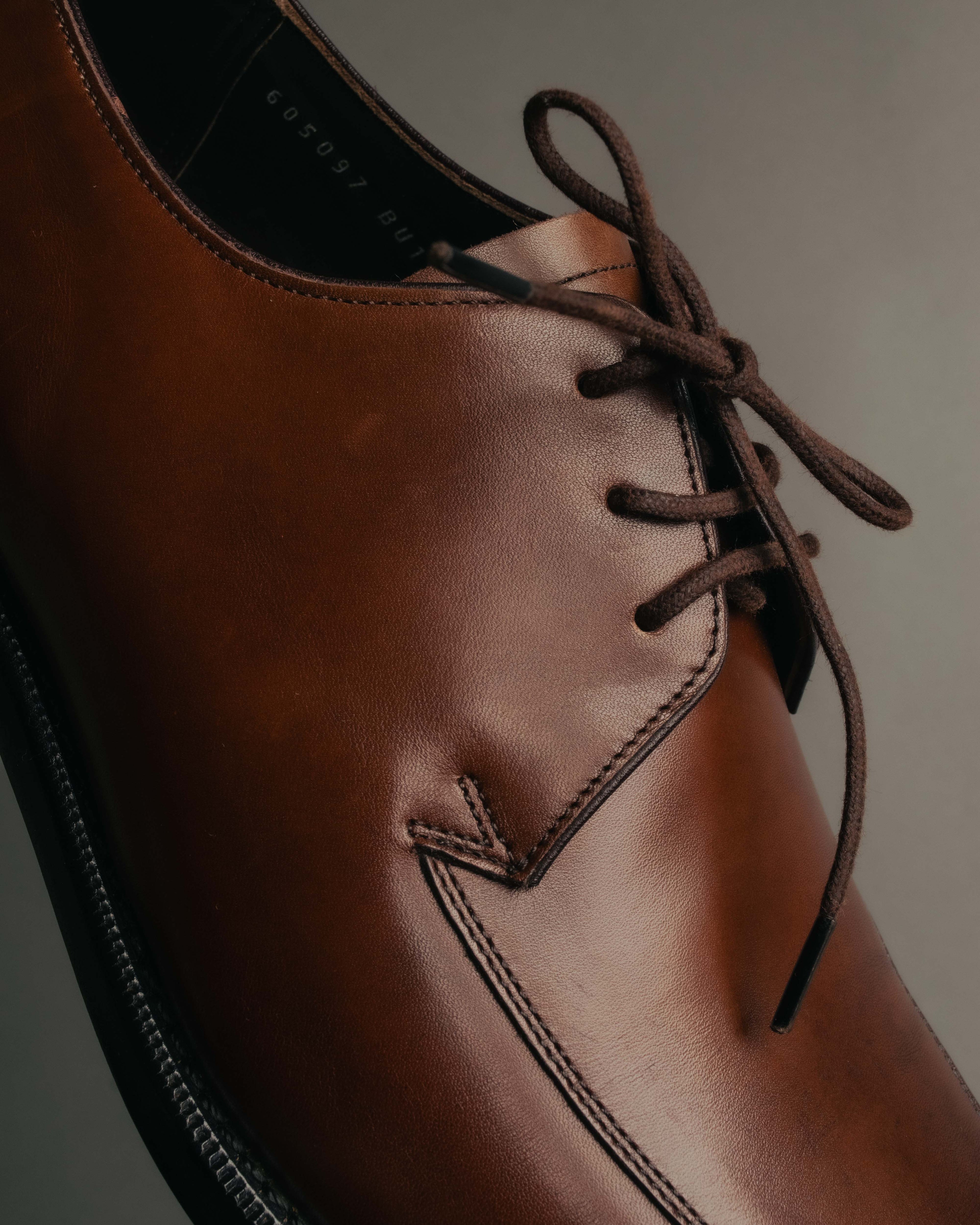 "BURBERRY LONDON" 00's-10's Sleek leather lace-up derby shoes