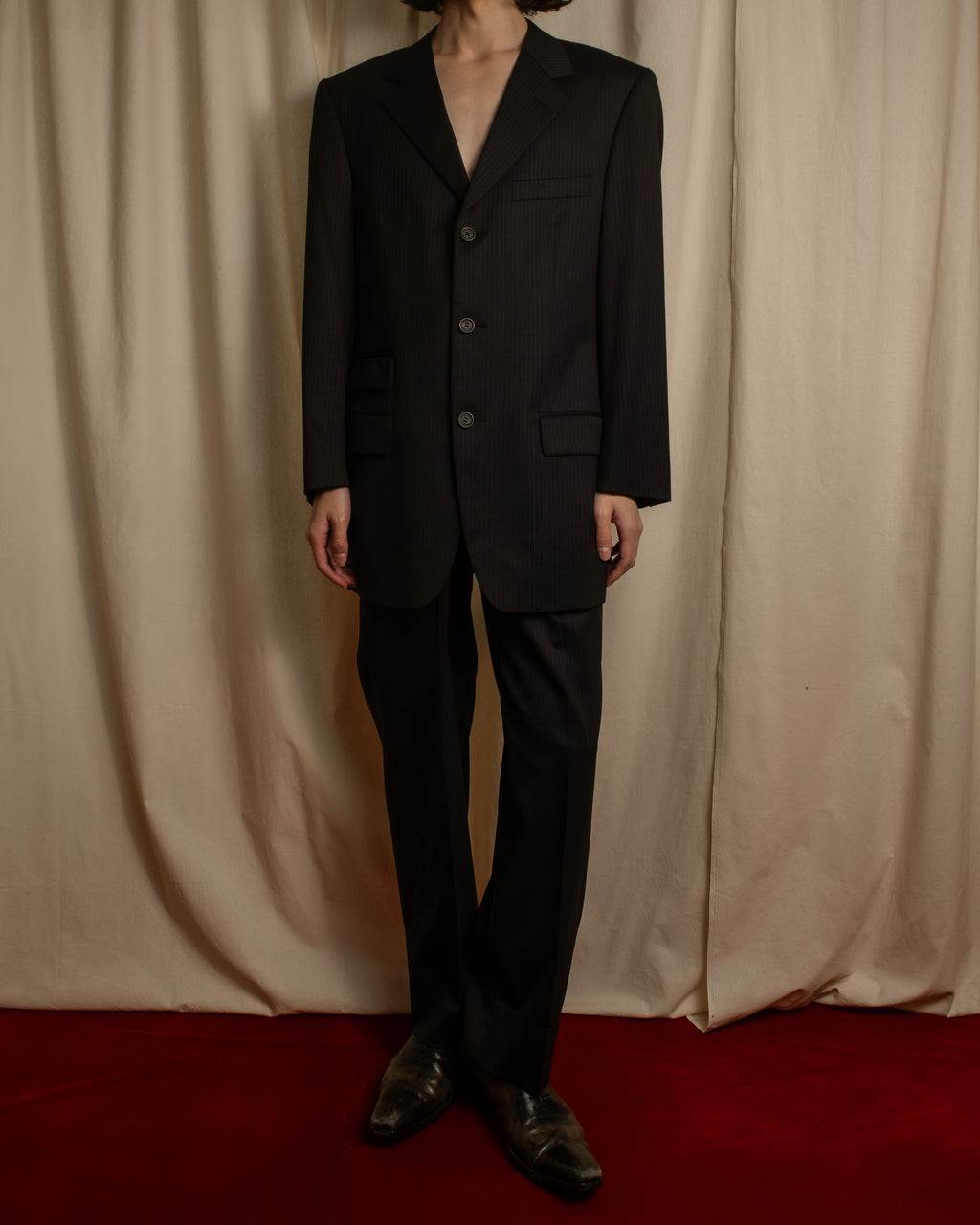 "GUCCI" 90's Elegant suiting pinstripe set up