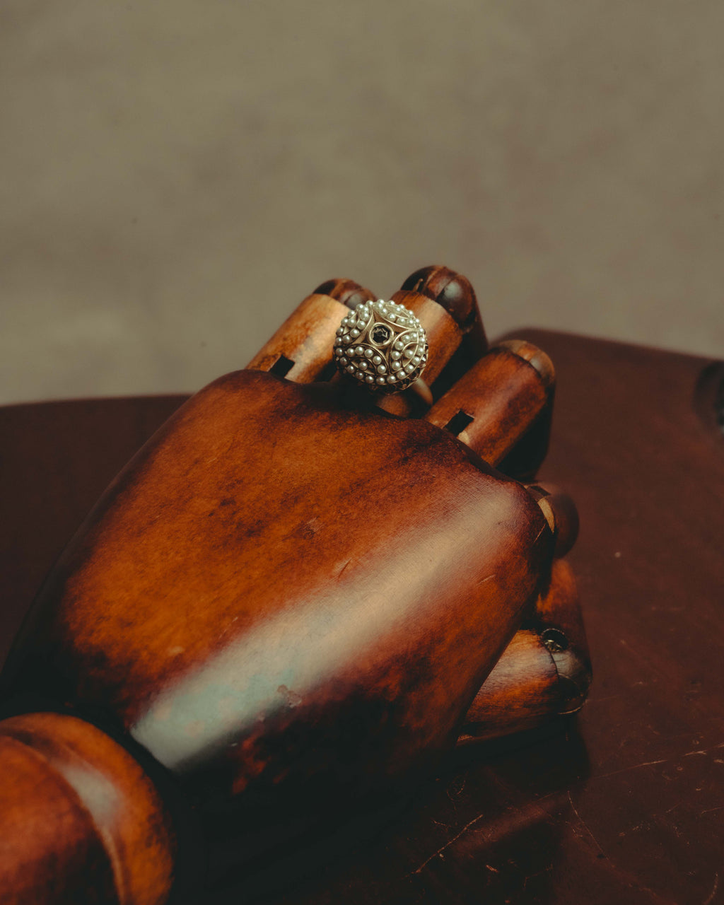 “Christian Dior” 2018-2020 Sculptural pearl and enamel dome ring