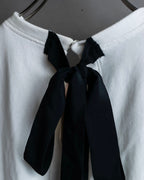 "N21 NUMERO VENTUNO" Back ribbon detail crew neck T-shirt