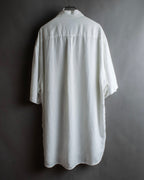 "HUGO BOSS" Linen oversized half sleeve button down shirt