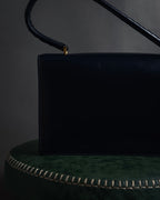 -SPECIAL- "HERMES" 60’s early sandrine box dark blue calf bit bag