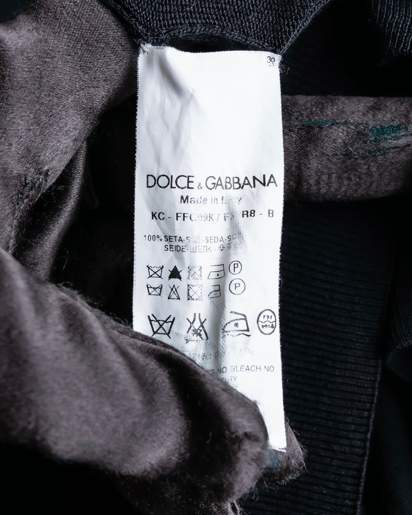 "DOLCE & GABBANA" 100% silk snap button oversized cardigan