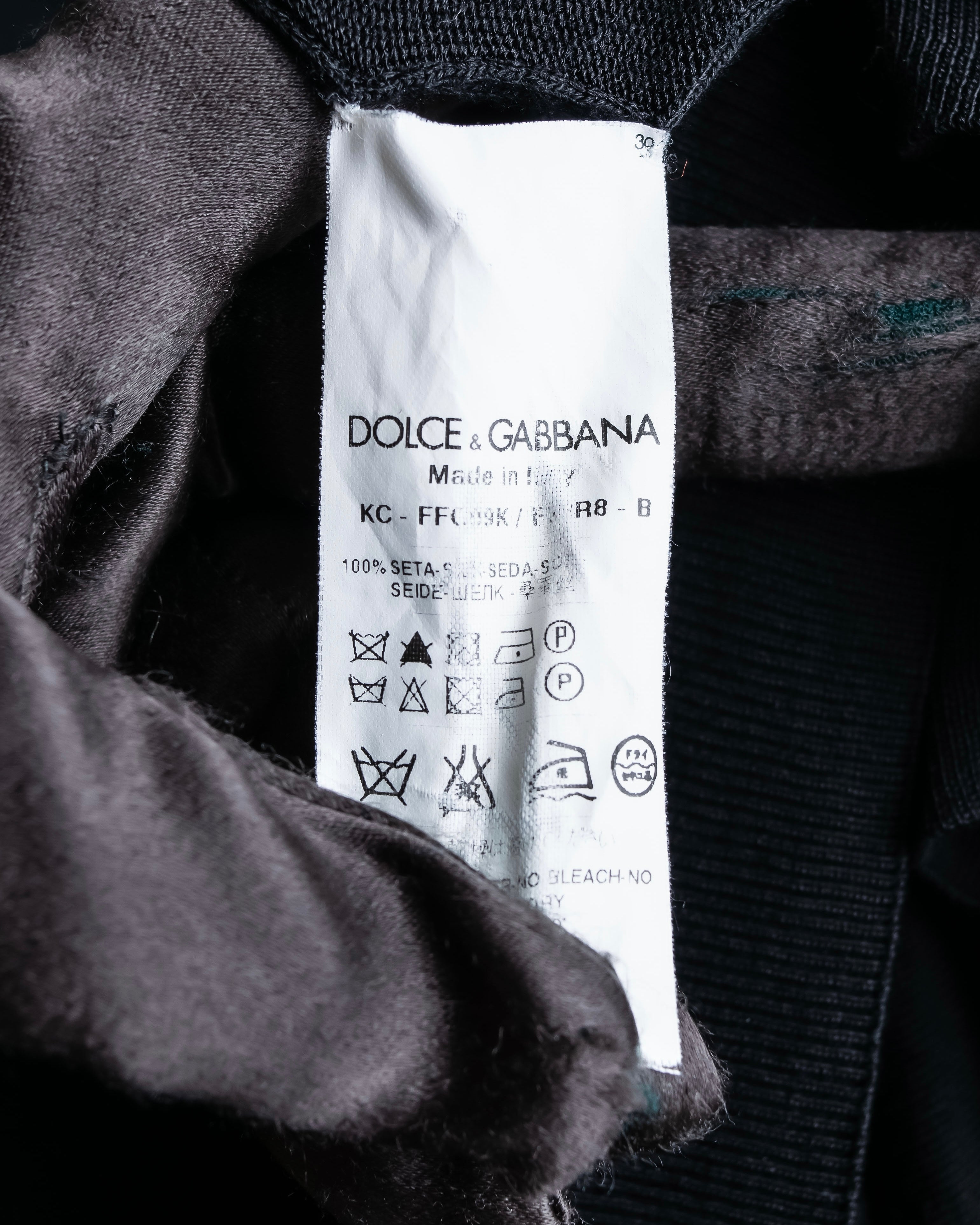 "DOLCE &amp; GABBANA" 100% silk snap button oversized cardigan