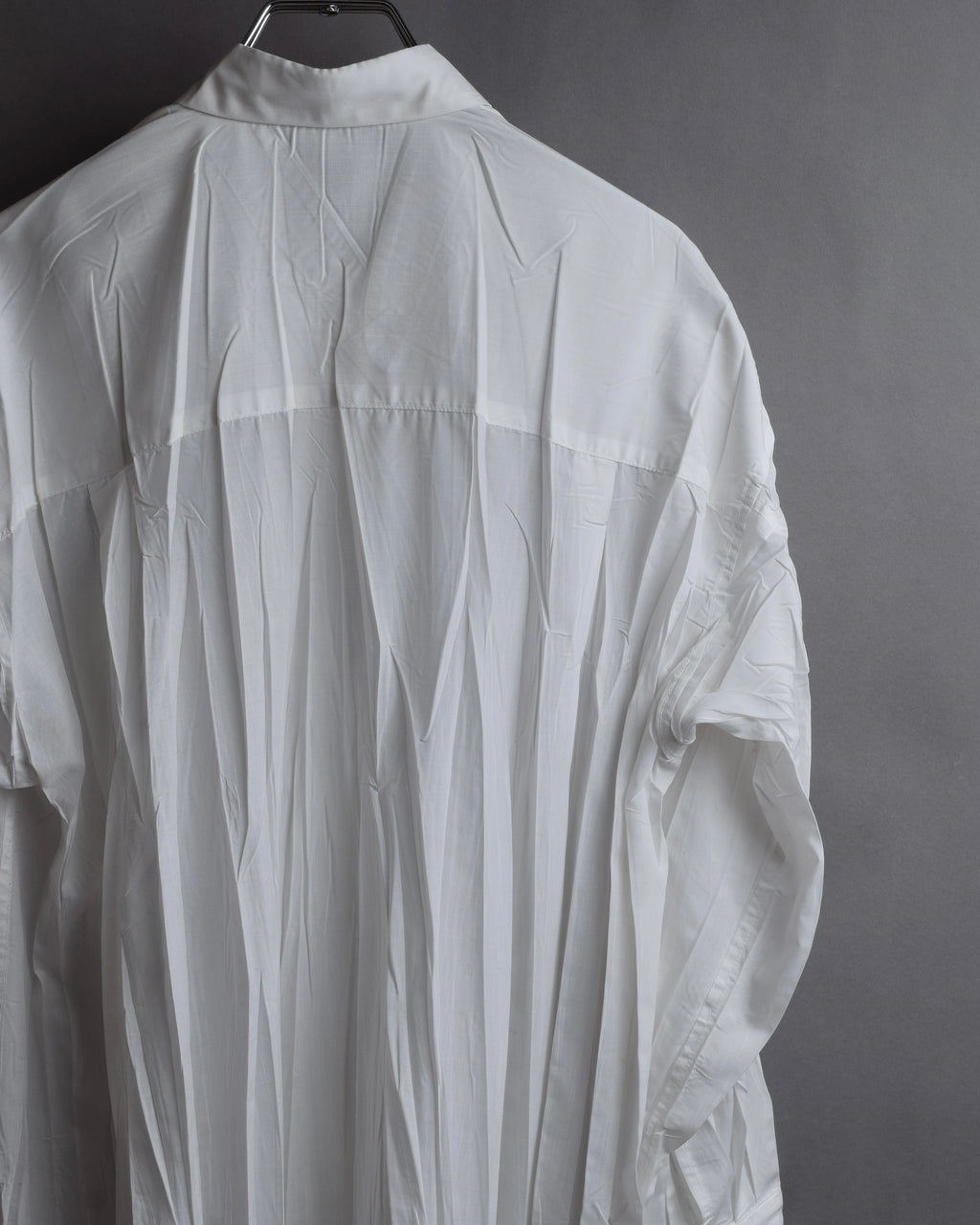 "ISSEY MIYAKE" Pleated design polyester long shirt