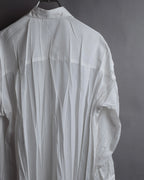 "ISSEY MIYAKE" Pleated design polyester long shirt