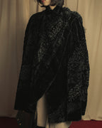 -SPECIAL- "FENDI" 90s Karl Lagerfeld-era lattice fur cape