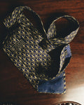"GUCCI" 80's Nautical patterned silk necktie