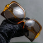 "Christian Dior" Mortal shell amber design square frame sunglasses