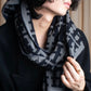 "HERMES" H pattern monotone color long stole