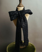 -SPECIAL- “CHANEL” 05Spring black tweed fringe necktie