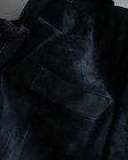 "GUCCI" Stitch design suede tailored jacket