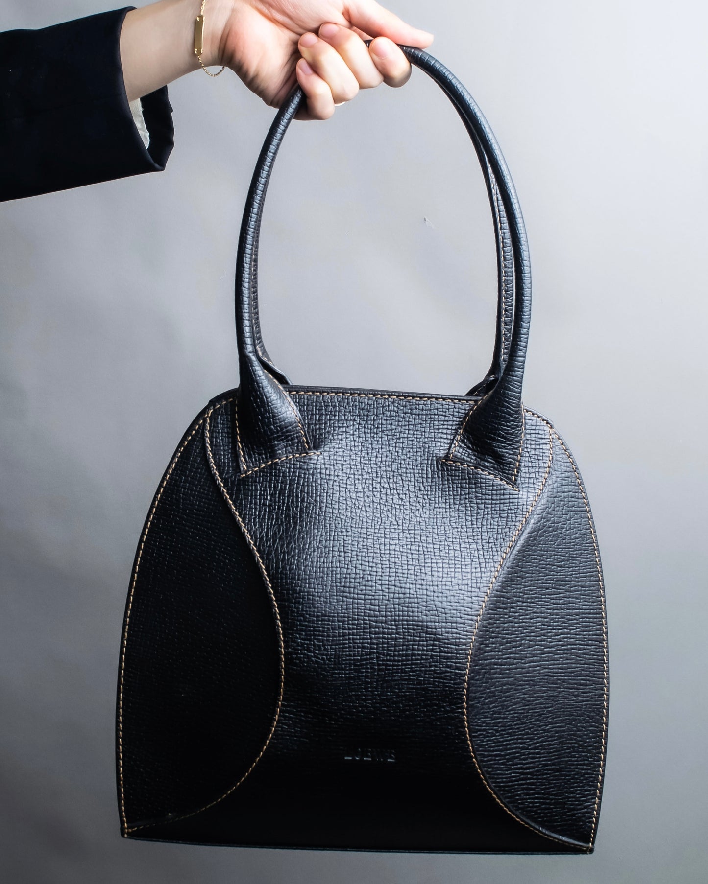 "LOEWE" Textured leather one handle bag