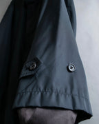 "BURBERRY" Maxi length high neck colour zipper long coat