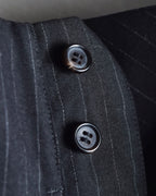 "YOHJI YAMAMOTO FEMME" 10AW Pinstripe pattern tuck wide slacks