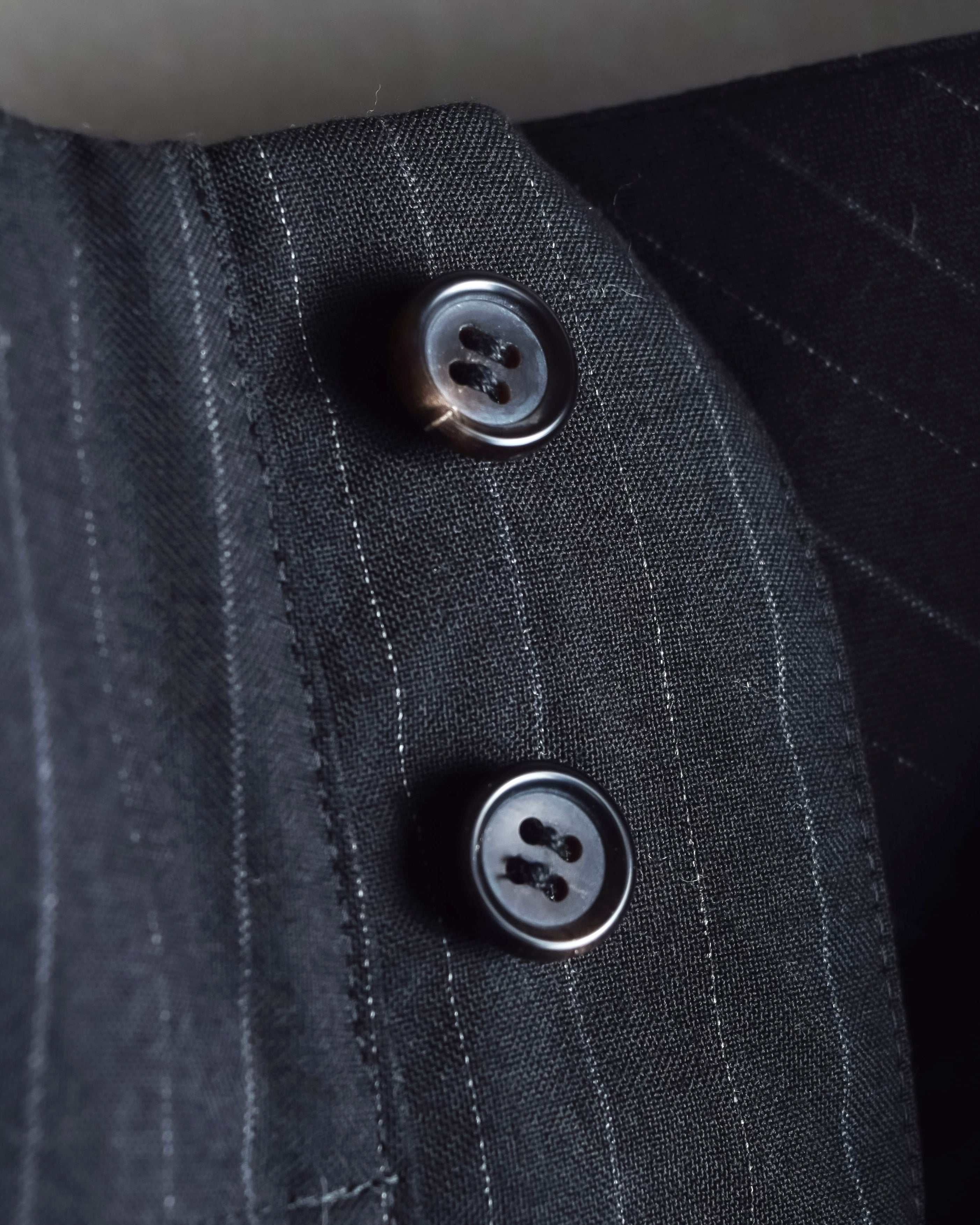 "YOHJI YAMAMOTO FEMME" 10AW Pinstripe pattern tuck wide slacks