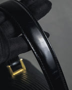 "Tiffany & Co." 80’s-90’s Structured ribbed leather top-handle bag