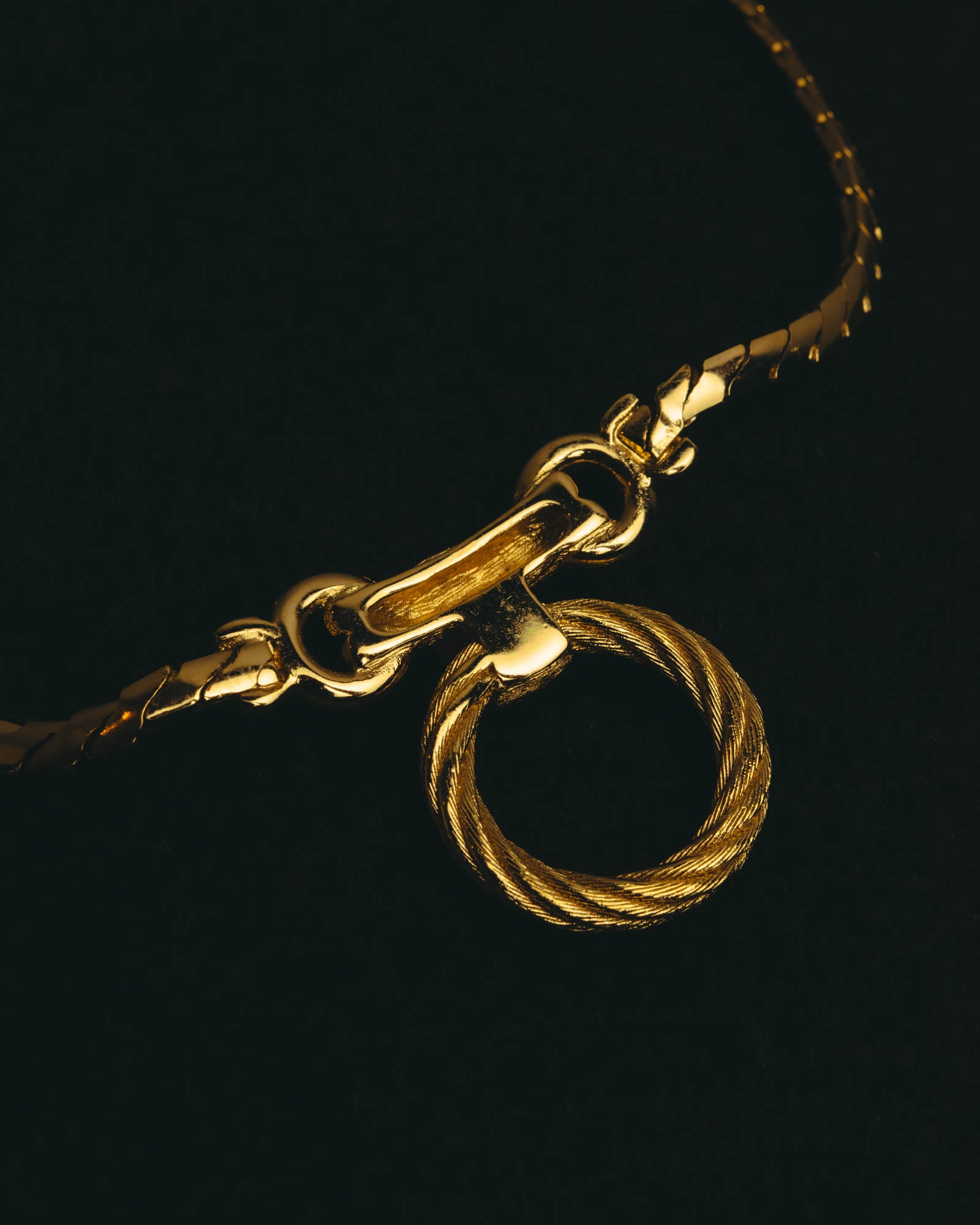 "Christian Dior" 80's-90's Gold tone rhinestone necklace