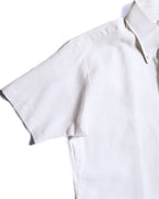 VINTAGE/ Button Down Short Sleeves White Shirt