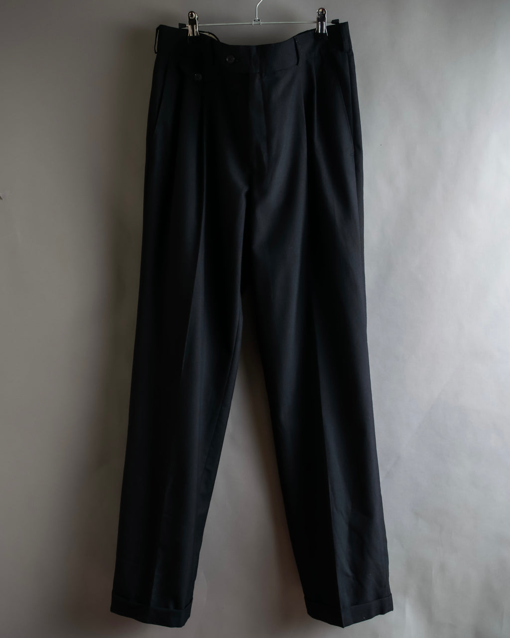 "Vintage high-waisted wide tapered slacks"