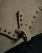 "CELINE" Studs design suede leather shoulder bag