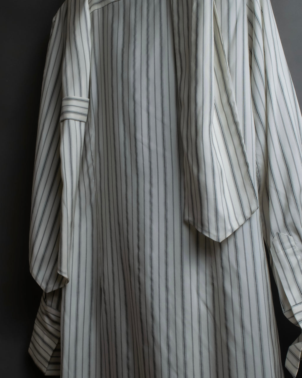 "MAISON MARGIELA" 16SS bowtie design striped long shirt
