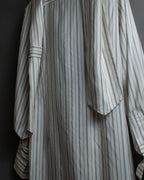 "MAISON MARGIELA" 16SS bowtie design striped long shirt