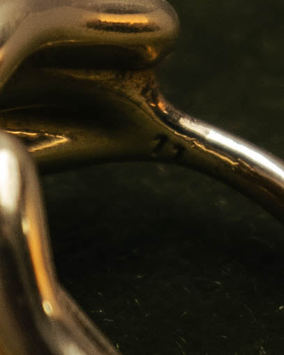-SPECIAL- “Bottega Veneta” 10's- Sculptural gold plated knot ring
