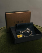 “LOEWE“ 16AW Yellow heart charm chain bracelet