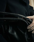 "Salvatore Ferragamo" Draping design lace-up detail leather bag