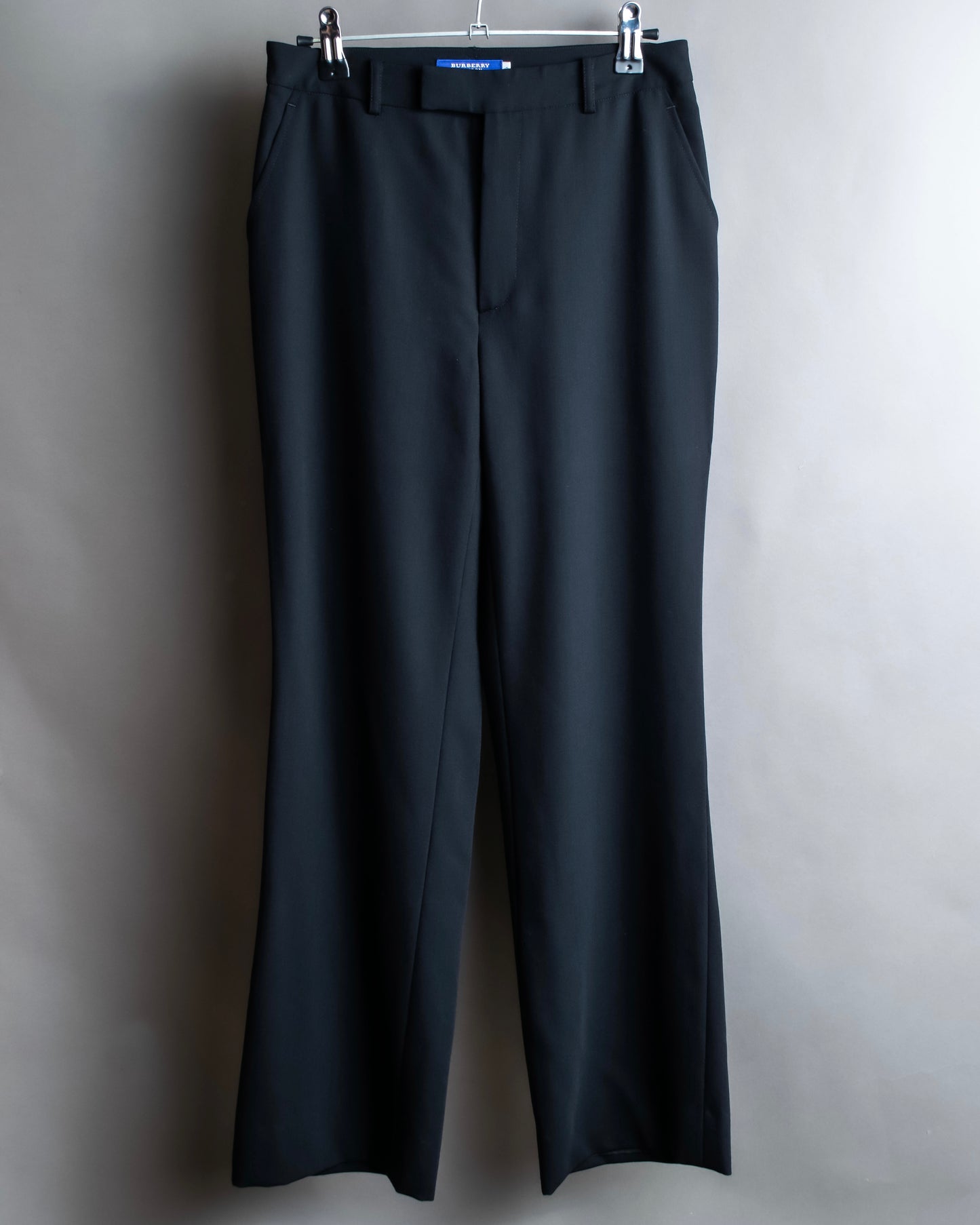 "BURBERRY Blue Label"  100% wool slightly flared silhouette slacks