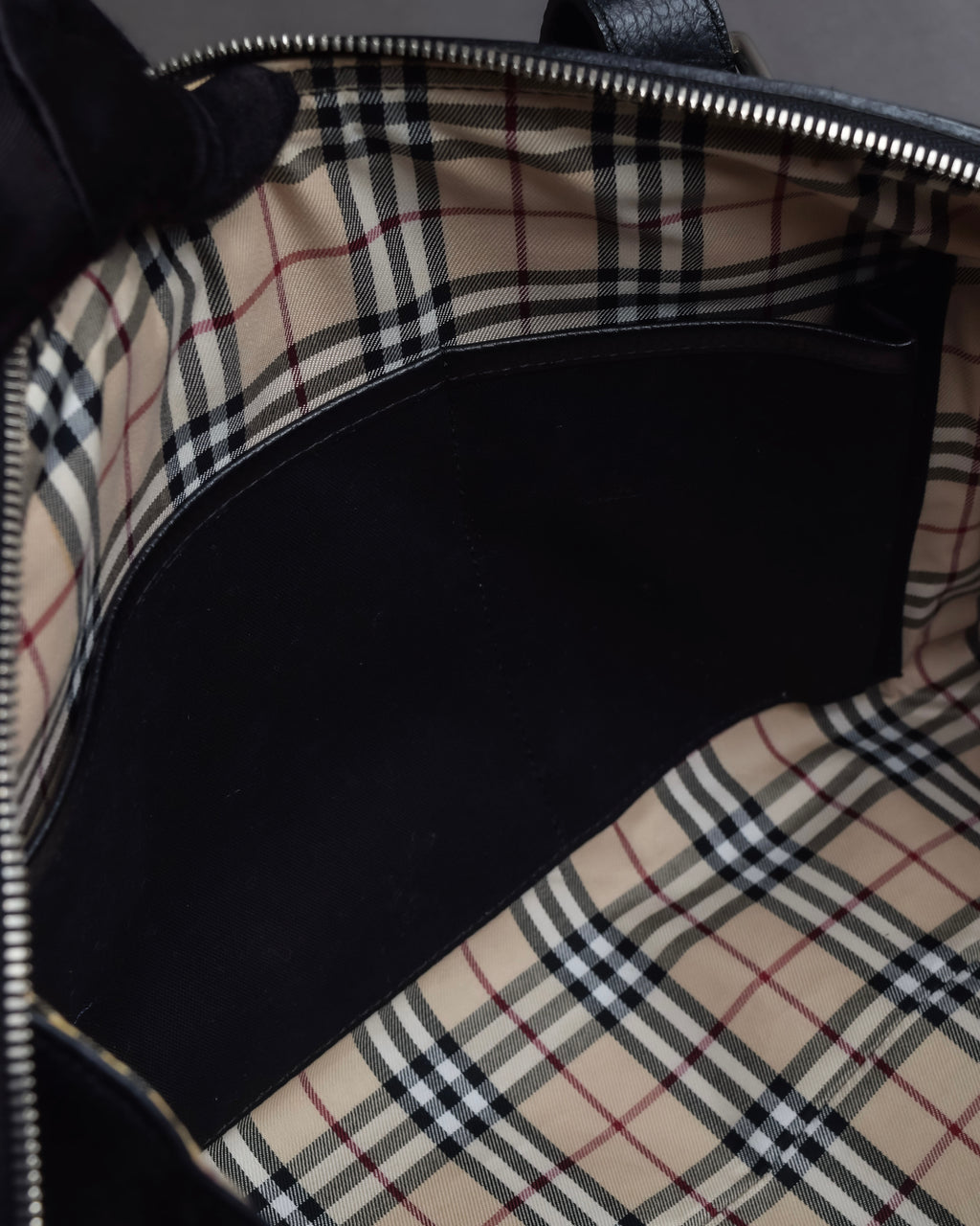 "BURBERRY" Refined design mini Boston leather bag