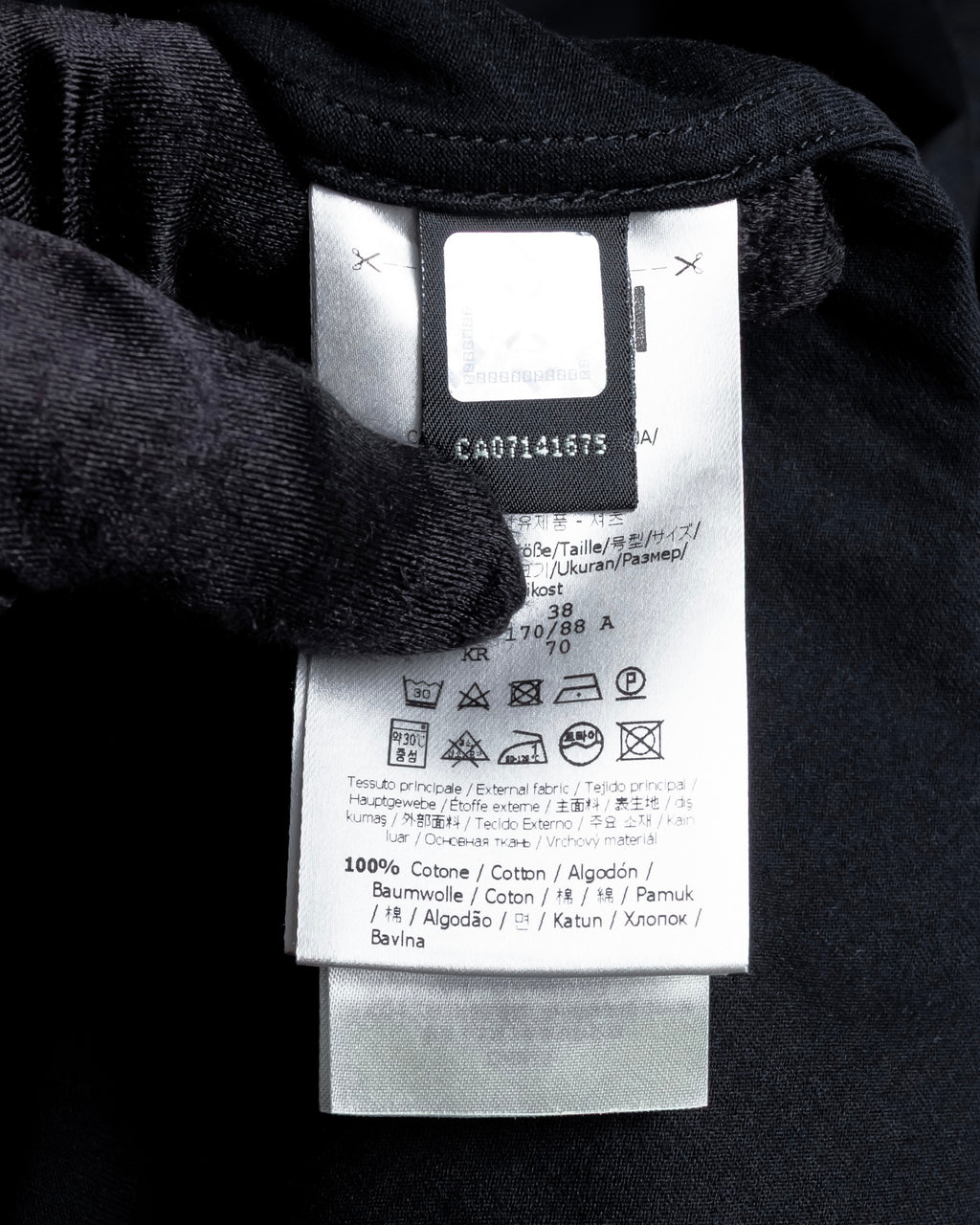 "FENDI" Pick stitch design fly front shirt