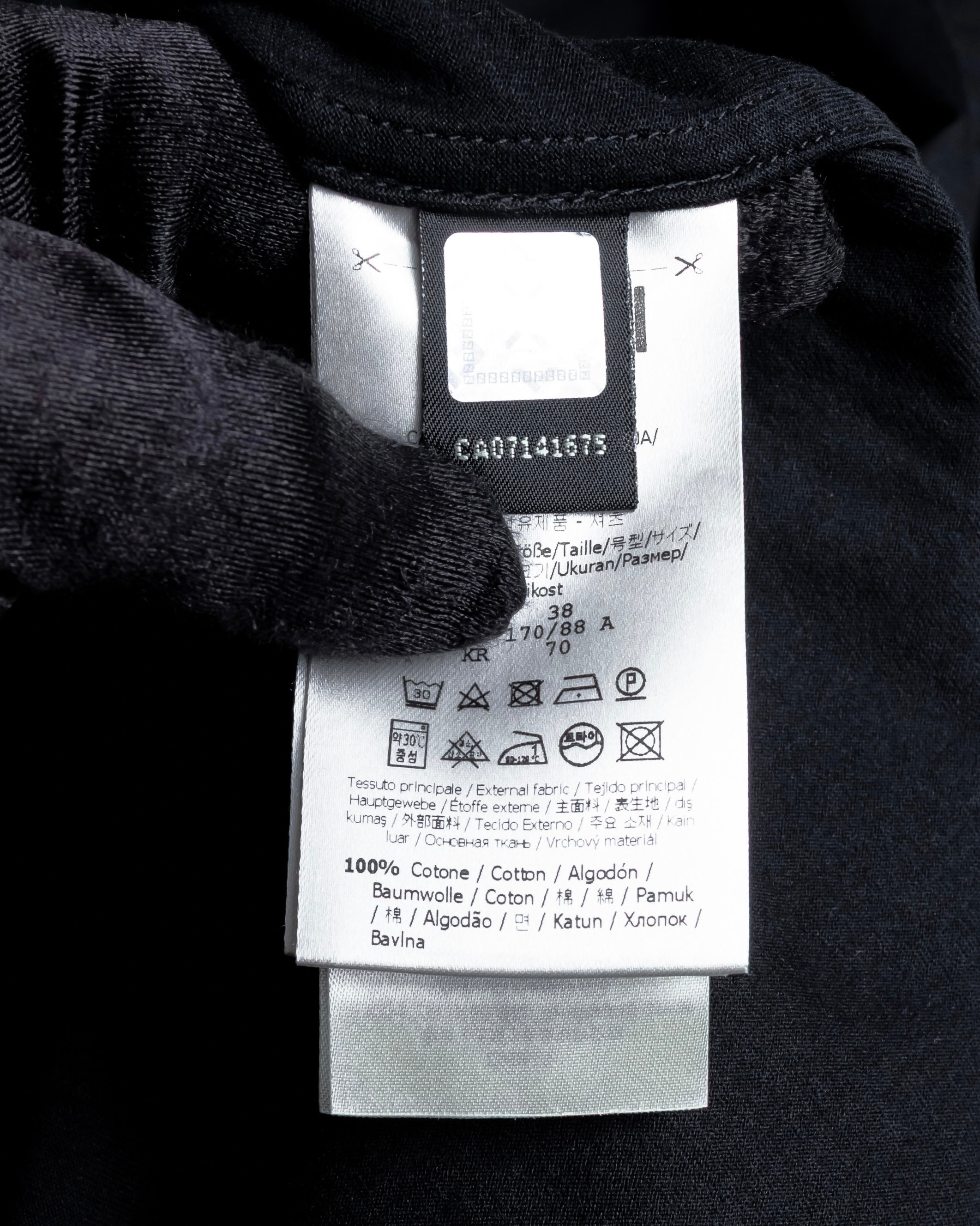 "FENDI" Pick stitch design fly front shirt