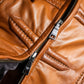 "EMPORIO ARMANI"  Quilted design brown color leather jacket