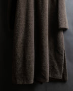 "Max Mara" Alpaca mix brown stand collar long coat
