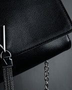"VALENTINO" Textured leather V tassel chain shoulder bag