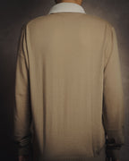 -SPECIAL- “HERMÈS” 90’s-00’s Trompe l’oeil cotton knit cardigan